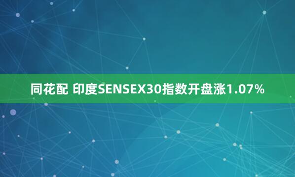 同花配 印度SENSEX30指数开盘涨1.07%