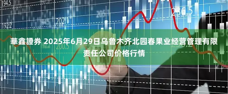 華鑫證券 2025年6月29日乌鲁木齐北园春果业经营管理有限责任公司价格行情