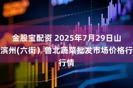 金股宝配资 2025年7月29日山东滨州(六街)鲁北蔬菜批发市场价格行情