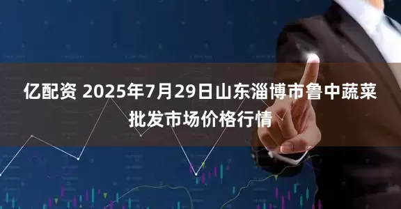 亿配资 2025年7月29日山东淄博市鲁中蔬菜批发市场价格行情